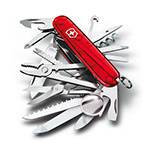 Нож Victorinox 1.6795.T SwissСhamp, 91мм, полупрозрачный красный